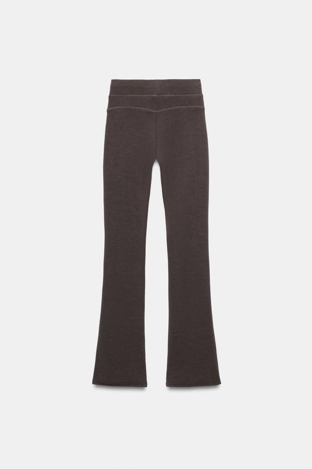 ZARA РАСКЛЕШЕННЫЕ БРЮКИ С ЭФФЕКТОМ ПОТЕРТОСТИ, КОРИЧНЕВЫЙ