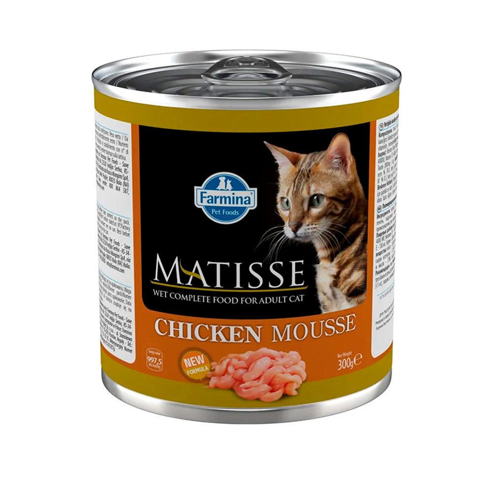 Мусс Farmina MATISSE CAT MOUSSE CHICKEN с курицей для кошек 300 г (Матисс) 05.26