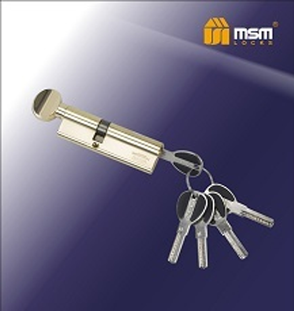 Цилиндровый механизм, латунь Перфорированный ключ-вертушка CW40/60