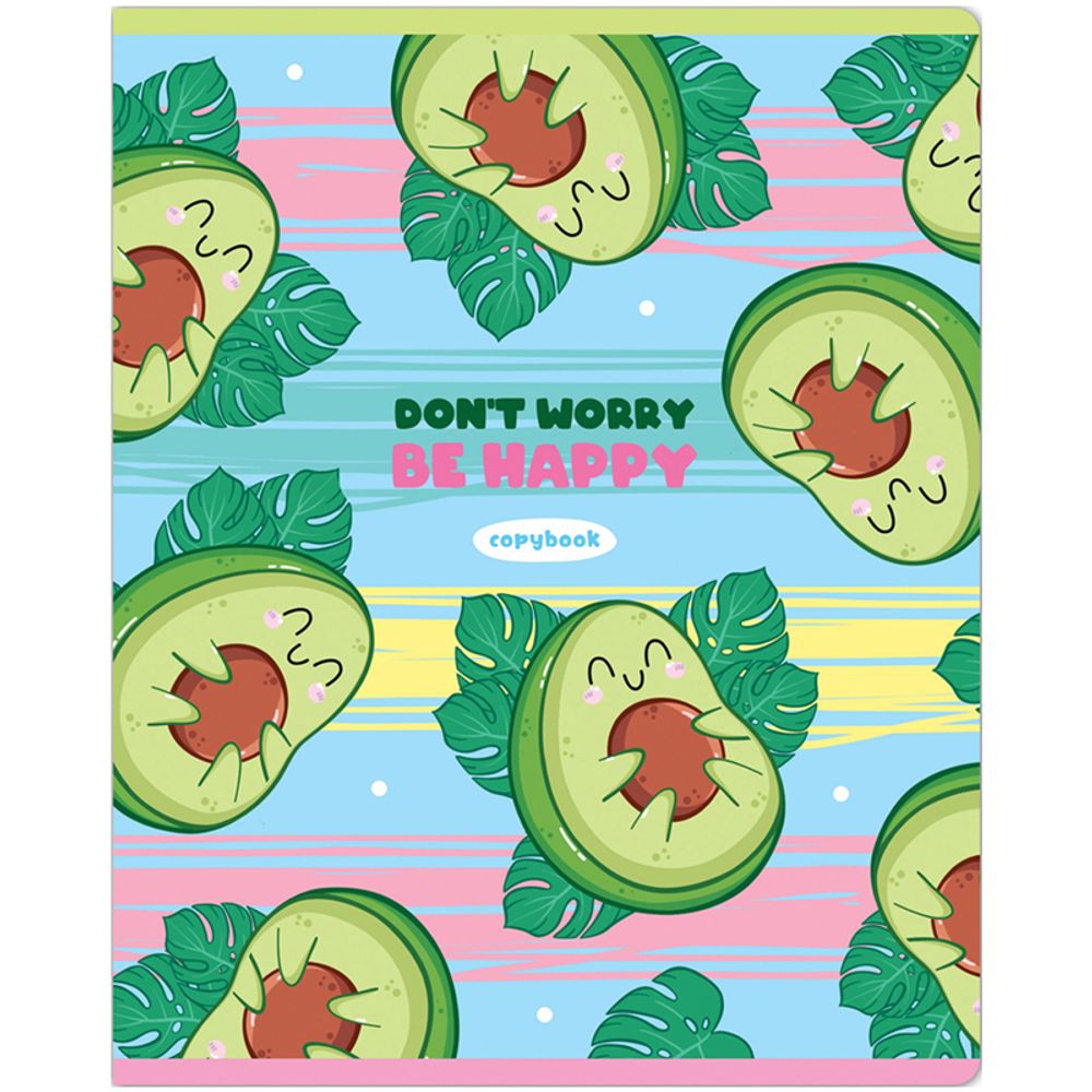 Тетрадь 48л, А5, клетка, Спейс Рисунки. Honey avocado, 1шт