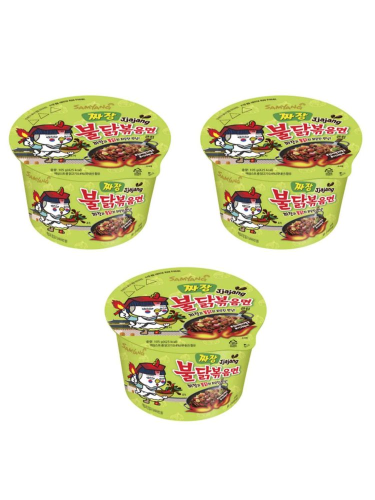 Лапша Samyang Jjajang Острая курица 105 г 3 шт