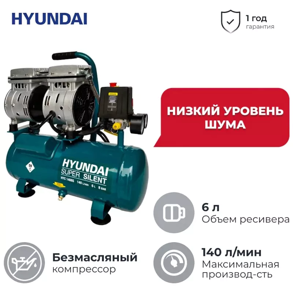 Воздушный компрессор Hyundai HYC 1406S