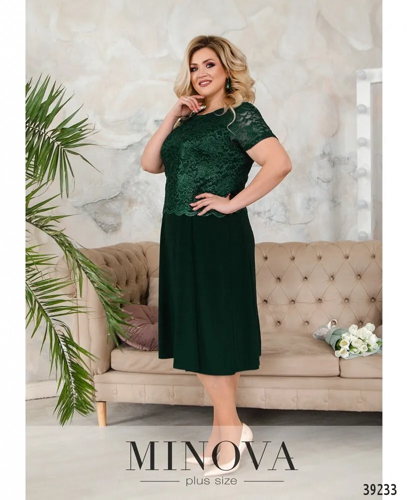 Платье 420-зеленый Minova