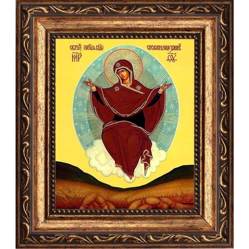 Спорительница хлебов. Икона Божьей Матери на холсте.