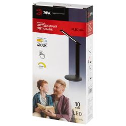 Настольный светильник ЭРА NLED-526-10W-BK светодиодный черный | Светодиодные настольные лампы