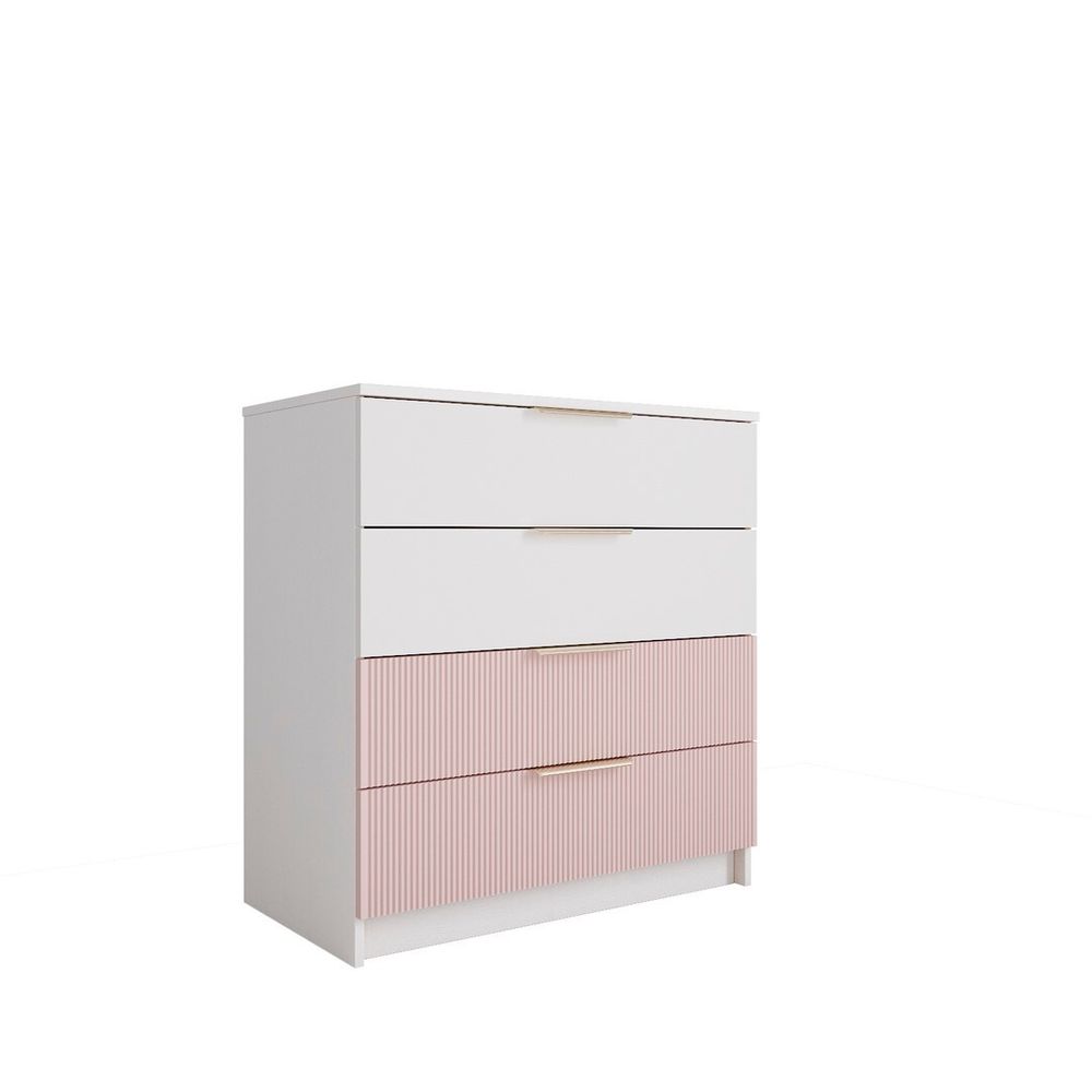 Комод 800 Лавис КМД 800.1 (Белый/Роза)