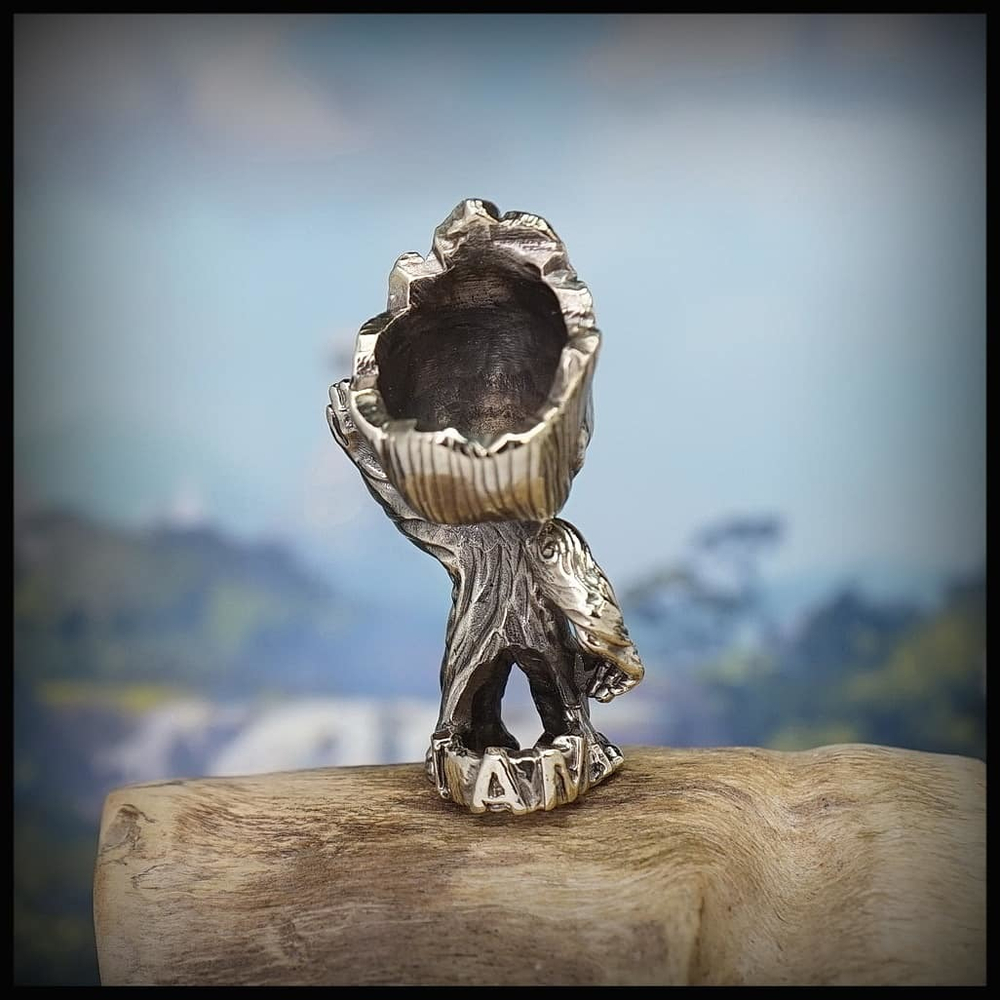 Темлячная бусина "Грут" для ножей, мельхиор