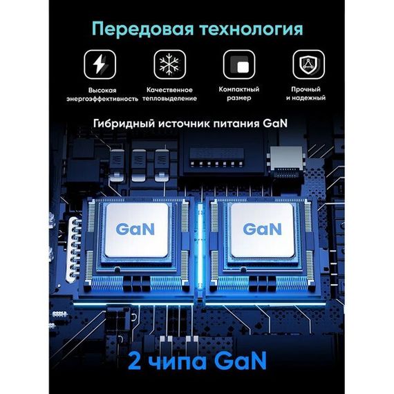 Сетевое зарядное устройство Ugreen X764 Nexode Pro 200W USB-A+3*USB-C GaN (35539) серый