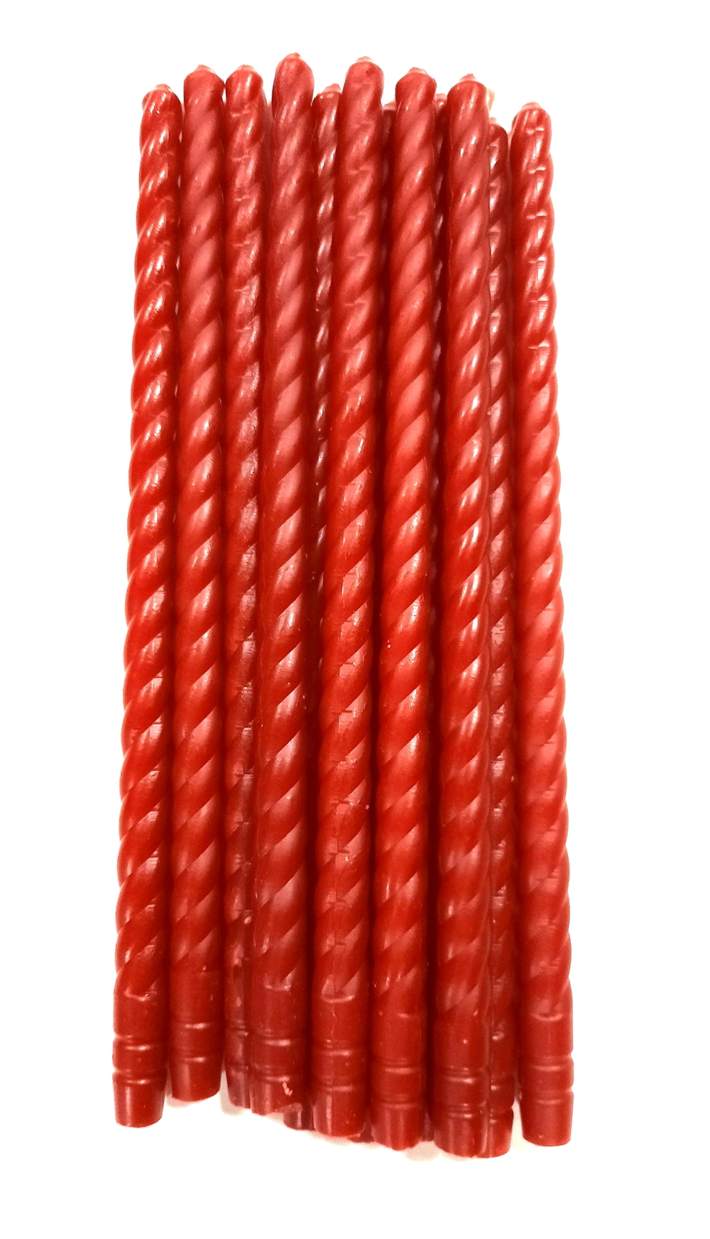 Свеча витая КРАСНАЯ (воск) 10шт.