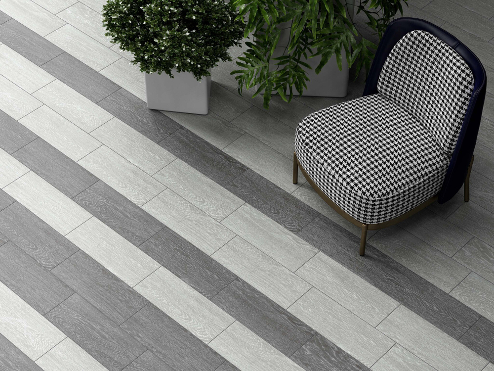 Глазурованный керамогранит Kerama Marazzi Боско SG410320N 20.1x50.1 см 1.41 м² матовый цвет светло-серый
