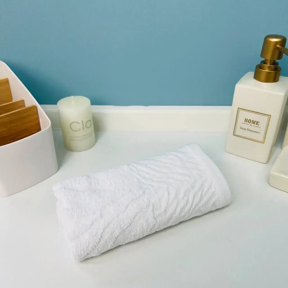 Полотенце махровое 30*50см «Florence» цвет белая гортензия 01-001, плотность 450 гр/м2