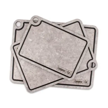 Набор разделочных досок на подставке 3шт ComposeEat Elegance белый камень