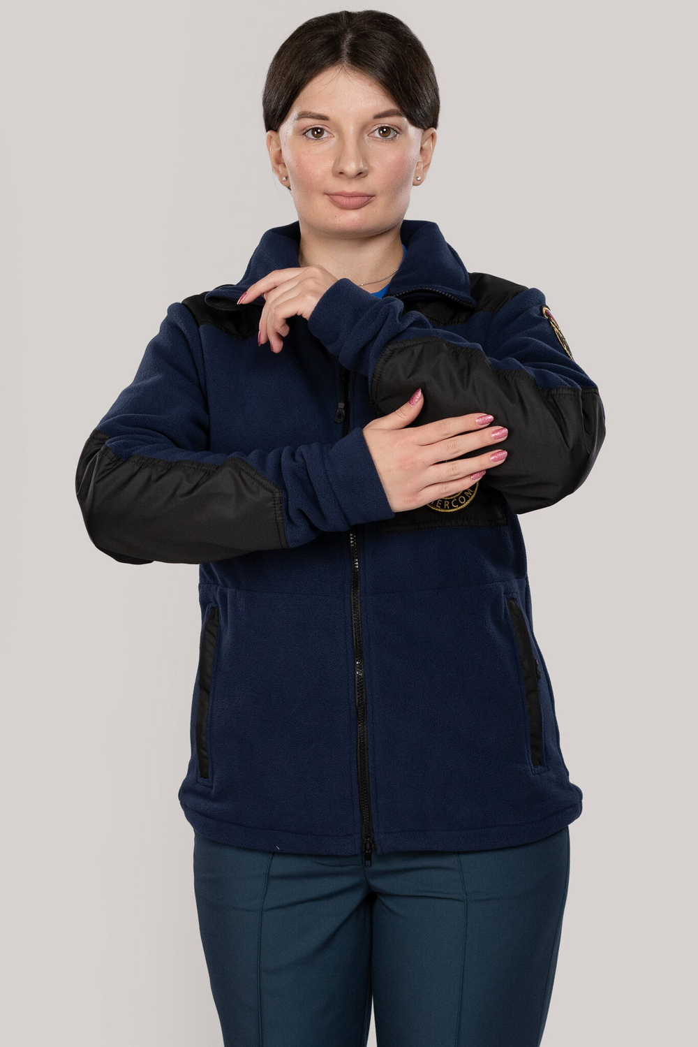 Куртка флисовая женская МЧС (с шевронами)