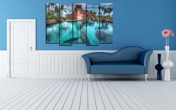 Модульная картина "Лазурный бассейн"