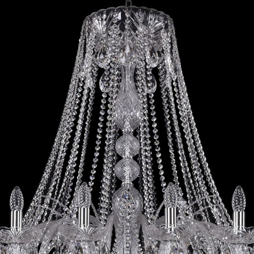 Подвесная люстра Bohemia Ivele Crystal 1411 1411/24/530/Ni