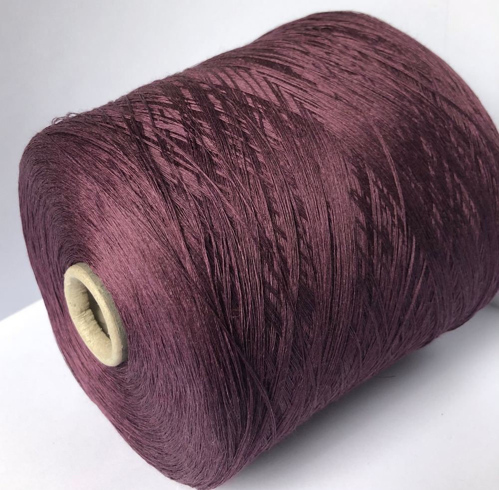 NEW Пряжа лён Lino 4/40 сливово-бордовый