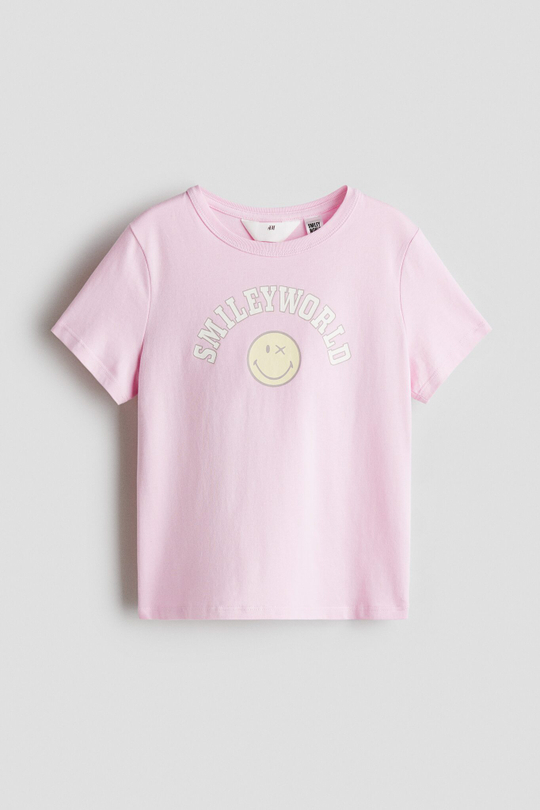 H&M Футболка с принтом, розовый