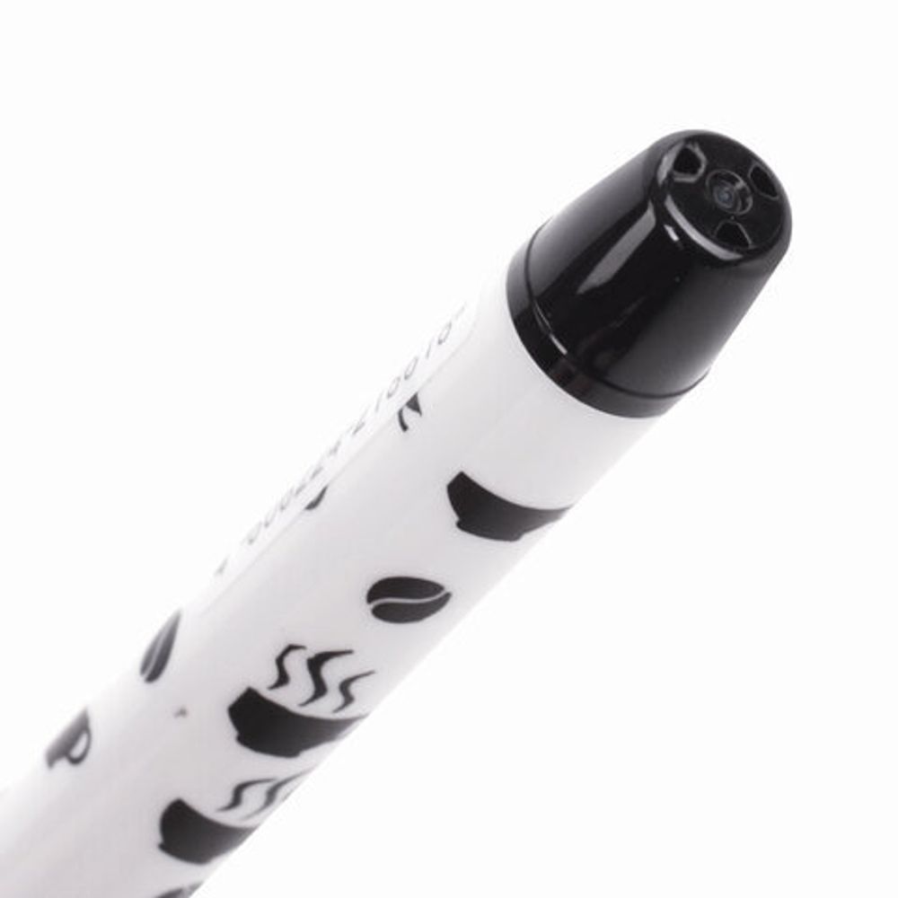 Ручка шариковая масляная с грипом BRAUBERG BLACK&WHITE Coffee, СИНЯЯ, игольчатый узел 0,7 мм, линия письма 0,35 мм, 142957, OBP321