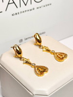 Серьги из желтого золота