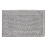 Коврик петельный, хлопок, 60x40см, одинарный, серый