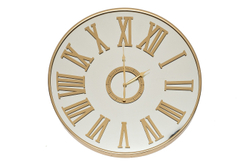 Часы d60см Garda Decor настенные зеркальные золотые с римскими цифрами