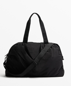 Oysho Спортивная сумка со сборками, черный