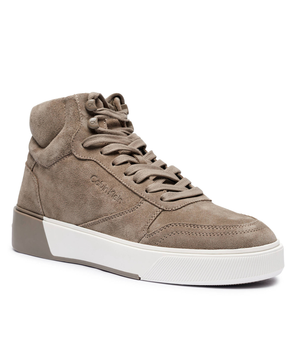 Кожаные кроссовки Calvin Klein - серый(HM0HM01592)