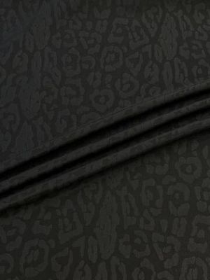 Жаккард хлопок с шелком и вискозой Hermès черный с анималистичным принтом