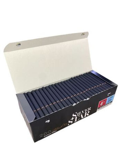 Гильзы для сигарет "Silver Star" Carbon Black Tube XL 8.1/24мм 10х200шт (Комплект)