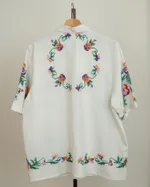 Рубашка Soeurs Усыпанная Анютиными Глазками белая