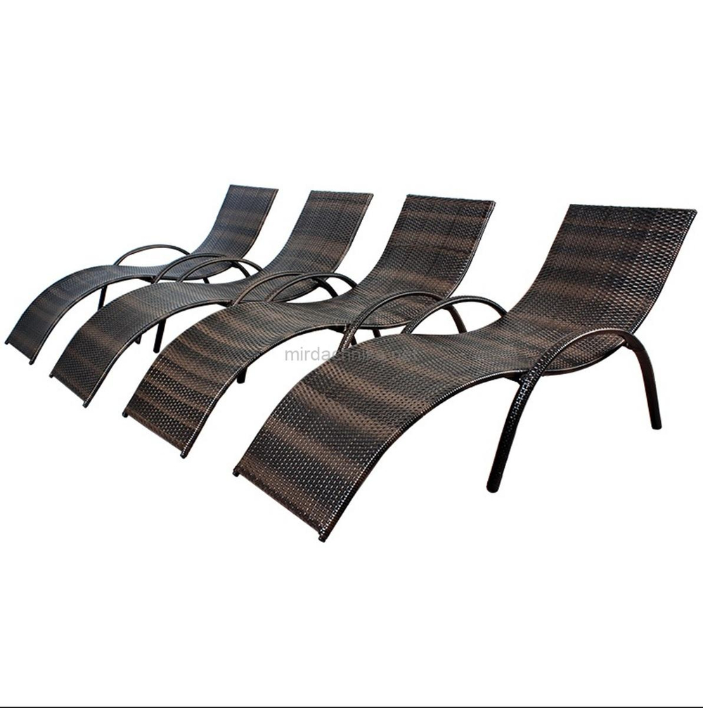 Шезлонг, лежак из искусственного ротанга НОЛАН «NOLAN»