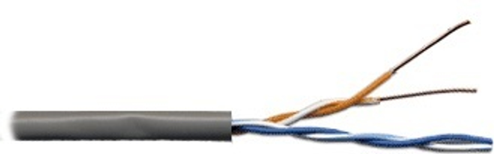 Кабель витая пара U/UTP 5e кат. 2 пары TWT TWT-5EUTP2/500-GY