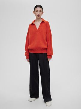 AIM  свободного кроя, оранжевый. 50% шерсть мериноса.