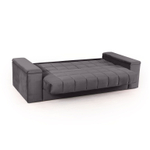 Верона диван-кровать прямой, велюр серый