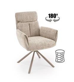 Стул HALMAR K596 CS бежевый/кашемир, поворотный