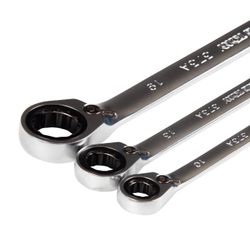 KING TONY (9-102A15MR) Набор комбинированных ключей с трещоткой, ложемент, 15 предметов