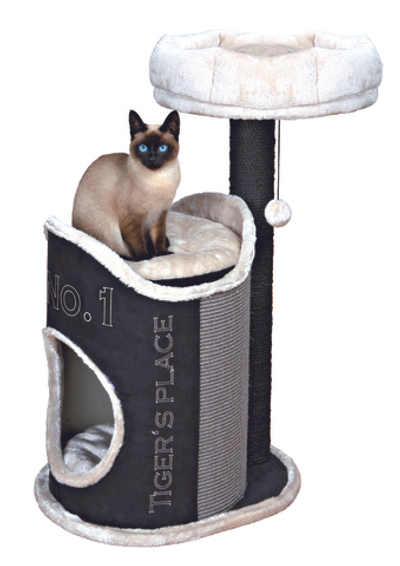 Домик для кошки Susana, искуственная замша/плюш, чёрный, 90 см, Trixie