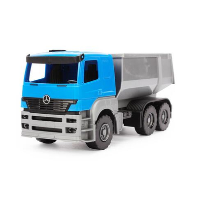 Самосвал Мерседес "Axor" 3-х осный 24,5 см, синий (Лена)