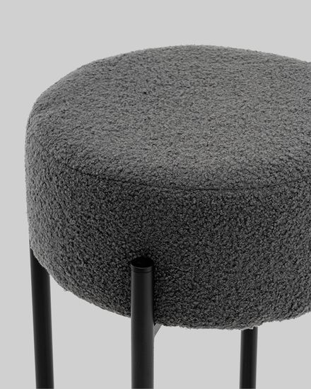Стул барный Мали букле темно-серый