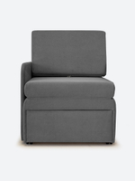 Кресло-кровать "Миник" с правым подлокотником, под правую руку, велюр Candy Grey