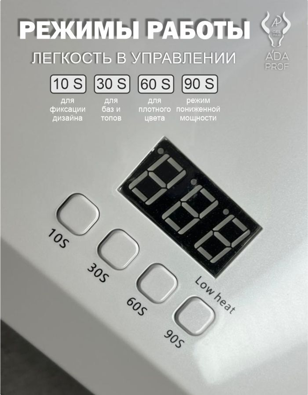 Светодиодная гибридная лампа "Кристалл" Crystal UV-LED 54Вт., белая