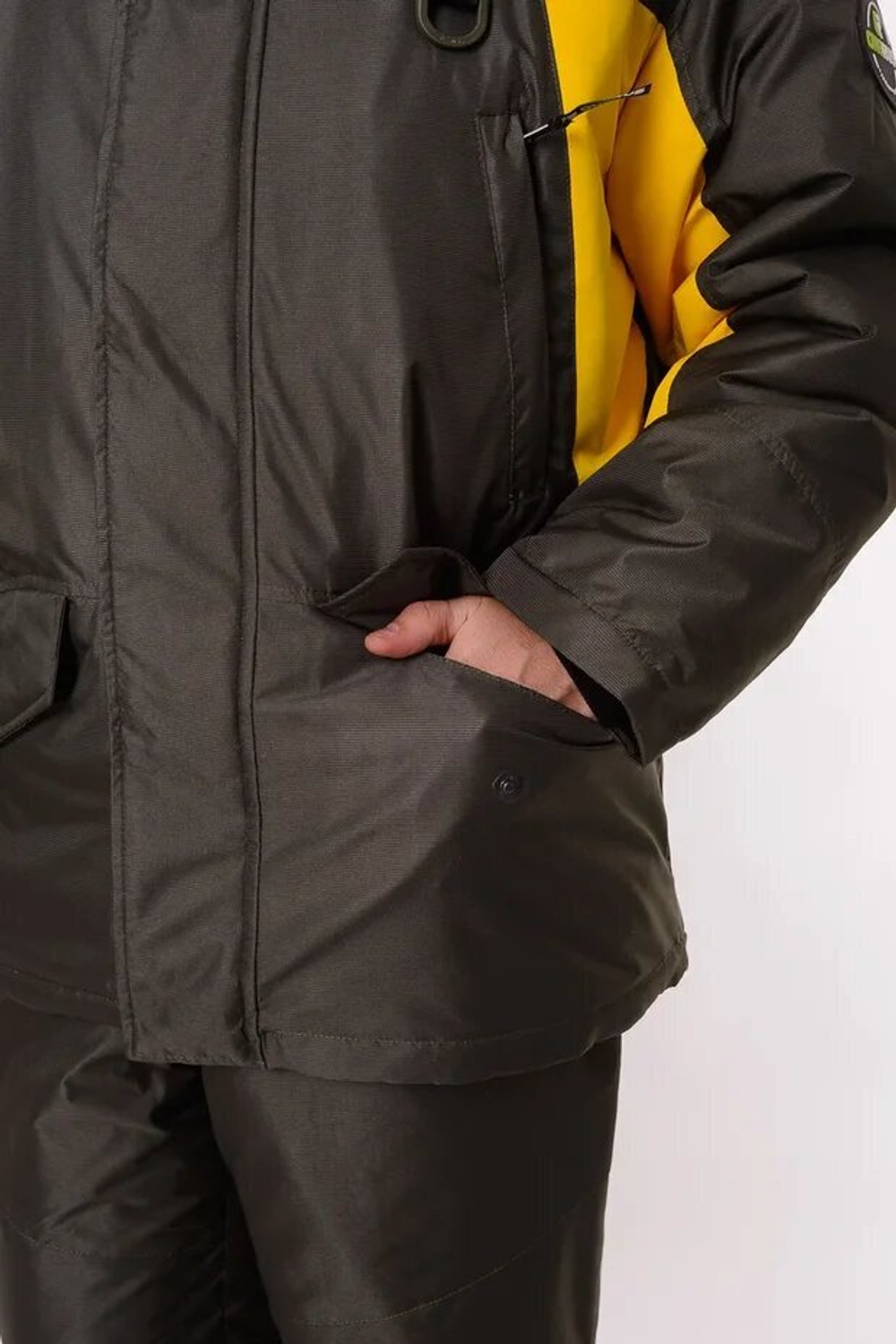 Зимний мужской костюм Onerus Фишер -45 (Таслан) Зеленый/Желтый