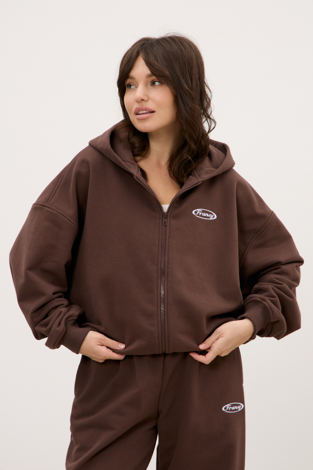 Худи ZIP 04, трюфельное