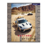 Тетрадь 36 л., А5, клетка, Alingar "Extreme driving", скрепка, второй блок, мелованный картон (стандарт), 4 дизайна в пленке т/у