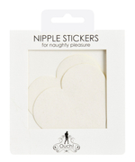 Белые пестисы на грудь в форме сердечек