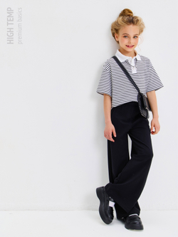 Брюки палаццо из футера