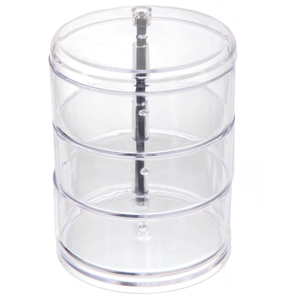 Органайзер для хранения «МАРЦИПАН», прозрачный, три отделения, 10.5*13см (упаковка коробка)