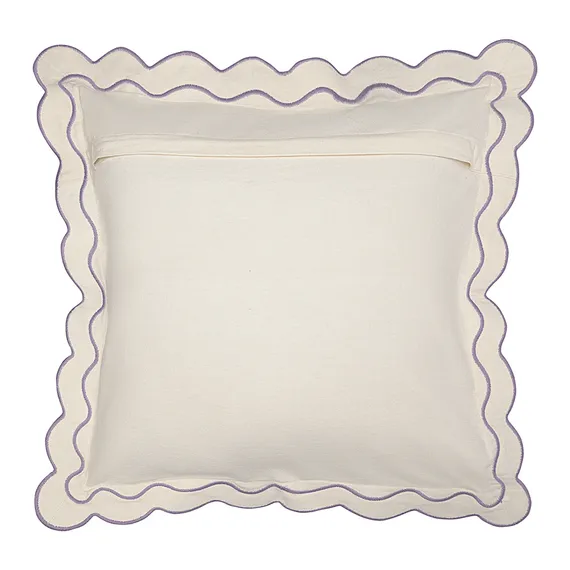 Чехол на подушку с контрастным кантом сиреневого цвета из коллекции trendy ruffles, 40х40 см