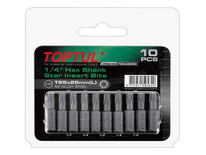 Насадка TORX T30*25 1/4" 10шт блистер TOPTUL (FSEA0830G)