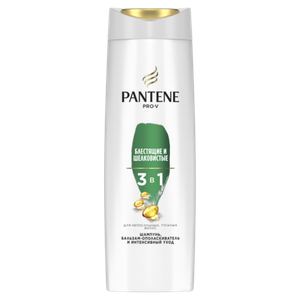 ШАМПУНЬ PANTENE 3В1 БЛЕСТЯЩИЕ И ШЕЛКОВИСТЫЕ 360МЛ